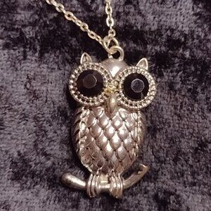 Lot 3pcs New Claires Owl Long Necklace 18k Rose Gold & Novelty Stud Earrings Set